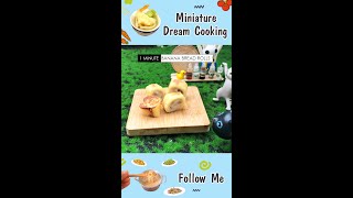 Delicious Banana Bread Roll Recipe Shorts MiniatureDreamCooking miniaturefood [upl. by Theobald900]