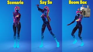 Fortnite GALAXIA Skin Showcase With Best Dances amp Emotes [upl. by Darnall]