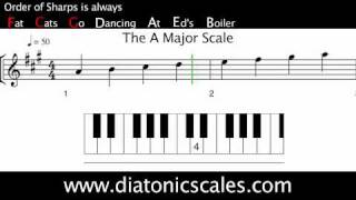 A Major diatonic scale [upl. by Anilra]