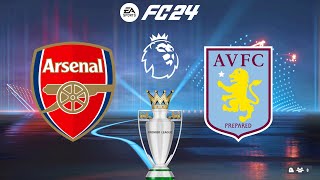 FC 24  Arsenal vs Aston Villa  202324 Premier League English  PS5™ Gameplay [upl. by Ydniahs528]