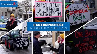 Bauernprotest  08012024  Taufkirchen Vils Landkreis Erding [upl. by Florance837]