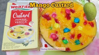 Weikfield Custard Powder Recipe Mango Custard weikfield Hashtag Homefood Recipes [upl. by Akemyt]