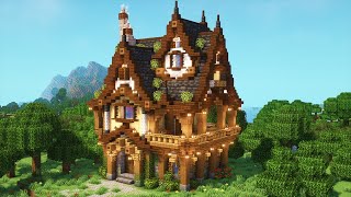 Minecraft Fantasy House  Minecraft Tutorial [upl. by Ahsirt526]