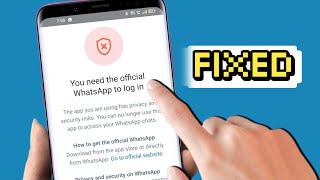 Fix You need the official WhatsApp to log in GB WhatsApp login problem 2024 [upl. by Ayal]