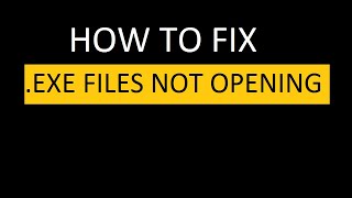 EXE FILES NOT OPENING ON WINDOWS [upl. by Ellertnom]