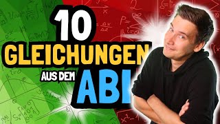 Diese 10 GLEICHUNGEN kamen im MATHE ABI dran Wir lösen sie  HOW TO MATHE ABI 2024 [upl. by Anitnatsnok713]