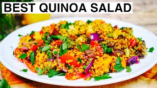 THE BEST QUINOA SALAD RECIPE  How to make Quinoa with Roasted Vegetables [upl. by Aymik]