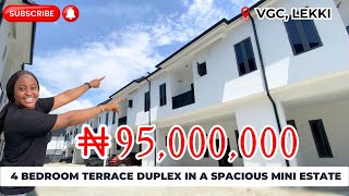 HOUSE FOR SALE IN LEKKI LAGOS NIGERIA 4 BEDROOM TERRACE DUPLEX IN VGC LEKKI home duplexforsale [upl. by Sutniuq]