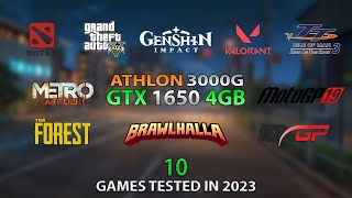 AMD Athlon 3000G with GTX 1650 4GB GDDR6  10 Games Tested in 2023 [upl. by Stoll]