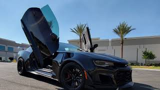 Chevrolet Camaro ZL1 from CA featuring Vertical Doors Inc vertical lambo doors conversion kit [upl. by Navaj]