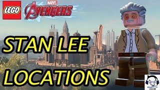 Lego Marvels Avengers  All Stan Lee Locations Guide [upl. by Alded435]