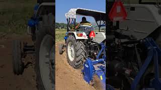 Powertrac 439 DS HubReduction and Farmpower 36 Blade Rotavator powertrac india [upl. by Etteloc]