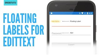 Android  Material Design Floating Labels for EditText [upl. by Noyahs]