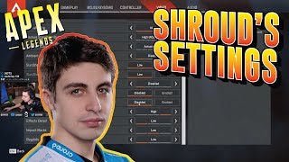 Shroud Shows His Apex Legends Settings 2019  Sensitivity Keybinds and Graphics [upl. by Mis]