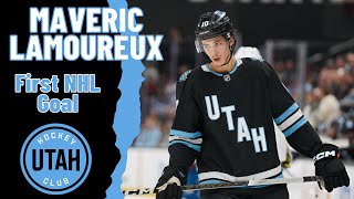 Maveric Lamoureux 10 Utah Hockey Club first NHL goal Oct 30 2024 [upl. by Giamo198]