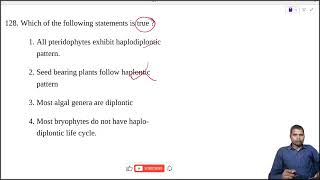 Which of the following statements is true  1 All pteridophytes exhibit haplodiplontic pattern [upl. by Heidie]