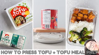 How to Press Tofu Without a Tofu Press  A Simple Tofu Meal Prep [upl. by Ssidnak257]