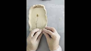 Tutorial for making plant imprint gypsum relief pendants [upl. by Risan306]