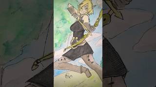 art of Evangelyne from wakfu  drawing anime shorts [upl. by Ruiz572]