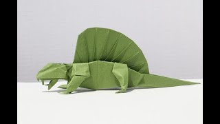 Origmai  dimetrodon dinosaur tutorial [upl. by Zebadiah]