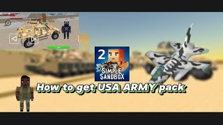 simple sandbox 2 update 1740 new update how to get golden Lamborghini and USA ARMY pack in SSB2 [upl. by Ellerud164]