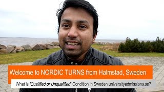 What is Qualified amp Unqualified in Sweden universityadmissionsse [upl. by Tavy]