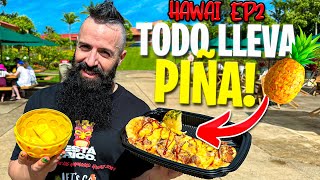 24 HORAS COMIENDO TODO CON PIÑA EN HAWAI [upl. by Skipper]