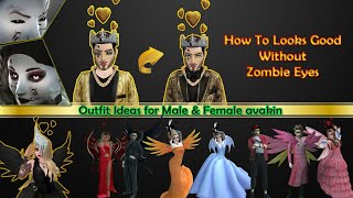 How to looks good without zombie eyes in Avakin lifeOutfit ideas for Male and Female without zombie [upl. by Ecirtak421]