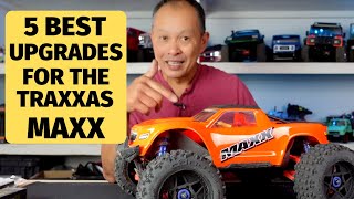 5 best upgrades for the Traxxas Maxx  best 4s monster truck mods [upl. by Silverstein]