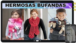 BUFANDAS tejidas con GANCHO Modernas【NUEVO】BUFANDAS tejidas a CROCHET [upl. by Ahsela]