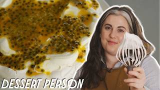 Easy Pavlova Recipe with Claire Saffitz  Dessert Person [upl. by Lamak]