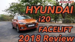 Hyundai i20 facelift 2018 Review in Hindi  MotorOctane [upl. by Noj]