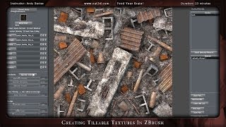 Creating Tileable Textures in ZBrush [upl. by Kerekes525]