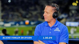 Blaine Fowler talks BYU Football on BYUSN [upl. by Mercer]