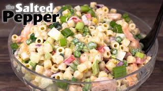 Simple amp Easy Pasta Salad with a 3ingredient dressing [upl. by Aserret]