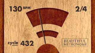 130 BPM 24 Wood Metronome HD [upl. by Brigid]