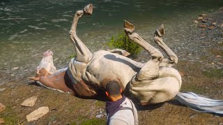 RDR2  John Marstons Epic Quest  Taming Eagle Flies’s Legendary American Paint Horse [upl. by Tacklind]