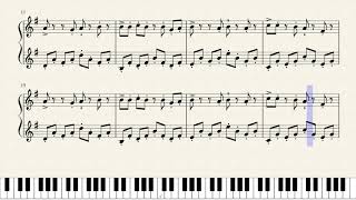 Kiseijuu  Migis Theme Piano Sheet [upl. by Shifrah401]