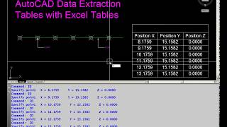 How to XY Coordinate AutoCAD Data Extraction Tables with Excel  Tips [upl. by Allak]