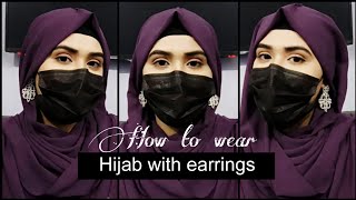 how to wear a hijab with earrings [upl. by Ennaej519]