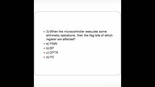 8051 microcontroller MCQ part 1workshop instructordemonstrator in electronics and communication [upl. by Walsh]