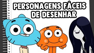 DESENHOS FÁCEIS PARA FAZER NA ESCOLA  SÓ PERSONAGENS FAMOSOS [upl. by Oca]