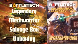 KGT  020 Battletech Mercenaries Legendary Mechwarrior Salvage Box Unboxing [upl. by Elayne]