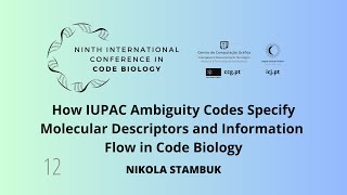 12 Conferences in Code Biology 2023  N STAMBUK [upl. by Prissie]