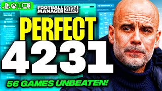 Peps PERFECT 4231 FM24 Tactics  56 Games Unbeaten  Best FM24 Tactics [upl. by Elma]