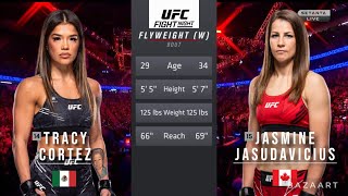 TRACY CORTEZ VS JASMINE JASUDAVICIUS FULL FIGHT NOCHE UFC [upl. by Egrog]