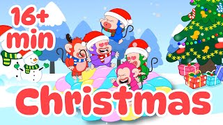 Five Little Monkeys Pumpkins Frogs Ducks Penguins Shark  Christmas Song For Kids [upl. by Omocaig]