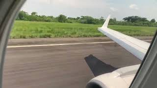 Take off from Douala airport with Embraer 175LR Marathon Airlines [upl. by Phillie]