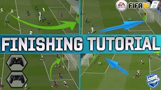 FIFA 16 FINISHING TUTORIAL  How to score goals in FIFA 16  Shooting Tricks amp InGame Examples [upl. by Husch]