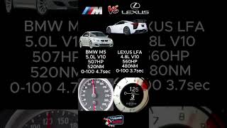 🇩🇪 BMW M5 E60 vs 🇯🇵 LEXUS LFA 0240kph  acceleration battle 🚀⚡️ automobile race bmwm5 lexus [upl. by Shute]